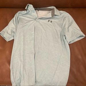 Medium light blue Under Armor golf polo. Worn once. Wrong size for me